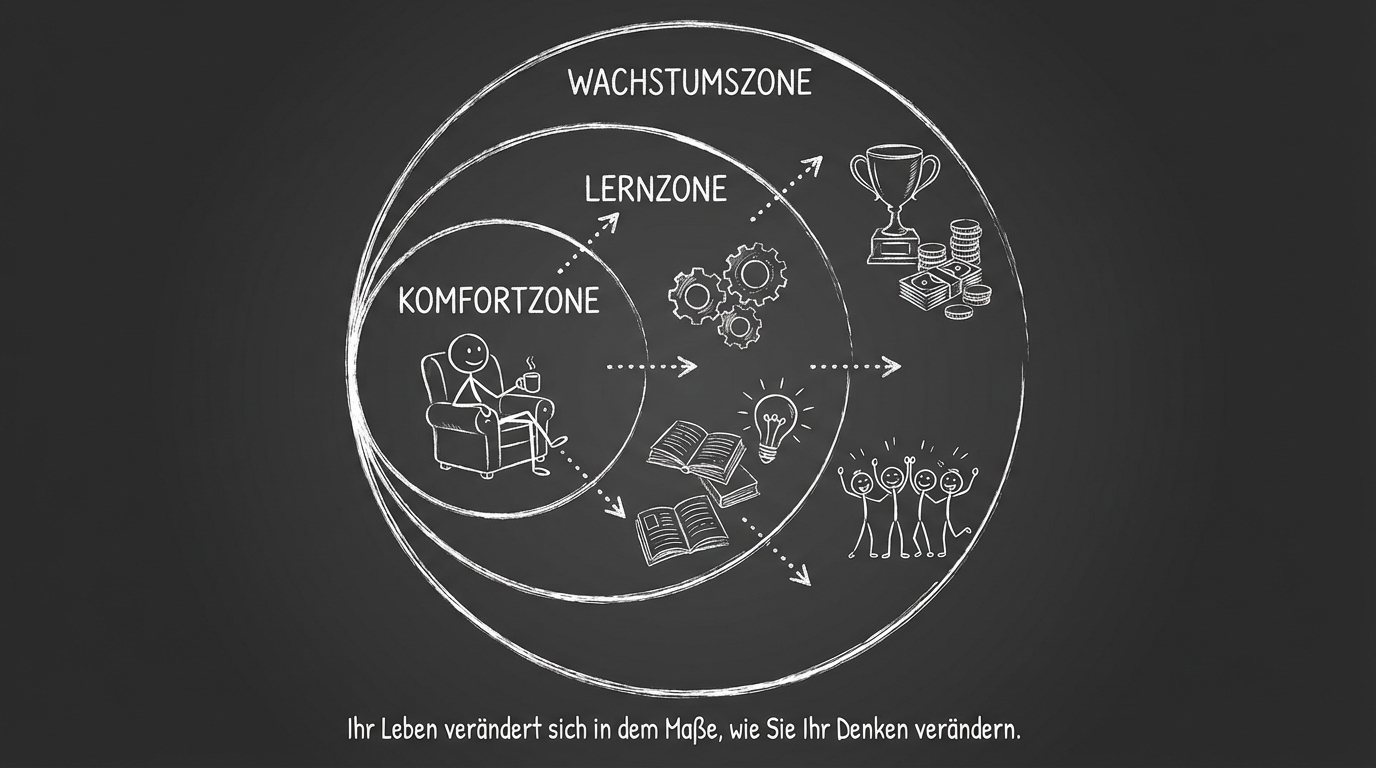 Komfortzone, Lernzone, Wachstumszone Schaubild
